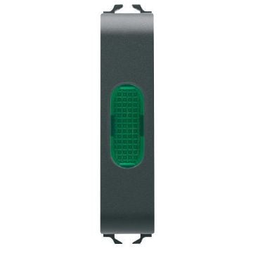 Lampa LED indicare Gewiss Chorus Monochrome 1/2 modul Negru-Verde GW12642