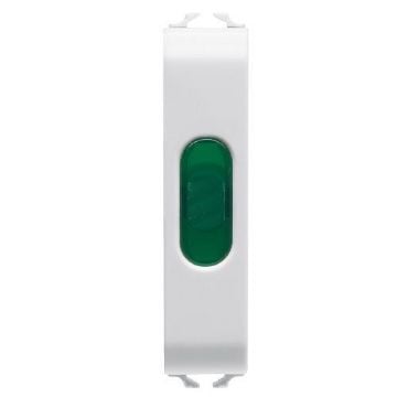 Lampa LED indicare Gewiss Chorus Monochrome 1/2 modul Alb Satinat-Verde GW15642
