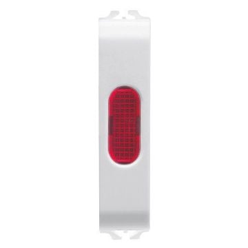 Lampa LED indicare Gewiss Chorus Monochrome 1/2 modul Alb Satinat-Rosu GW15643