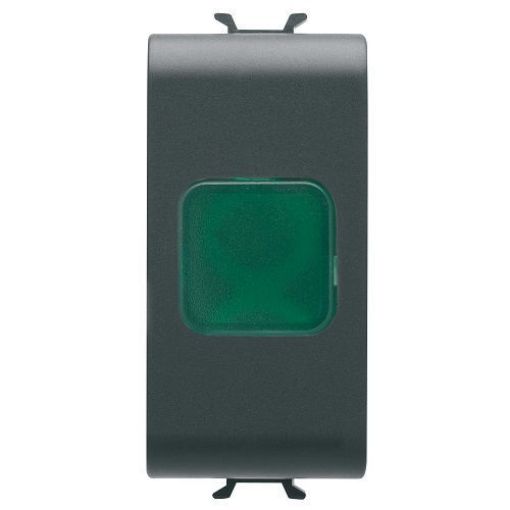 Imagine Lampa LED indicare Gewiss Chorus Monochrome 1 modul Negru-Verde GW12622