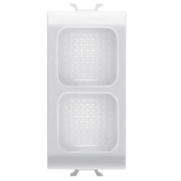 Lampa LED indicare dublu Gewiss Chorus Monochrome 1 modul Alb-Opal GW10628