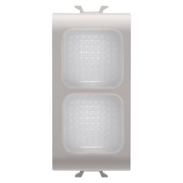 Lampa LED indicare dublu Gewiss Chorus Monochrome 1 modul Bej-Opal GW13628