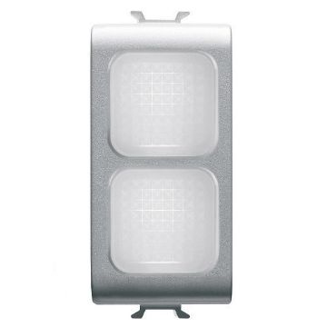 Lampa LED indicare dublu Gewiss Chorus Monochrome 1 modul Titan-Opal GW14628