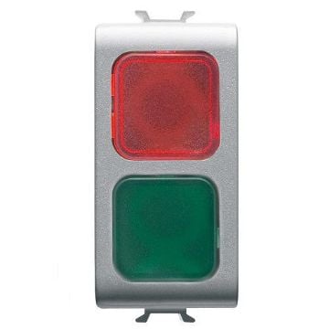 Lampa LED indicare dublu Gewiss Chorus Monochrome 1 modul Titan-Rosu-Verde GW14629