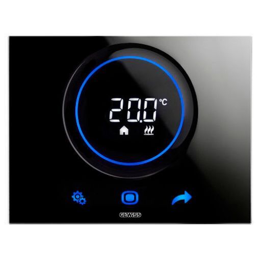 Imagine Thermostat LED Ice WI-FI Gewiss Chorus 2ND 6A 230V Negru GW16970CN