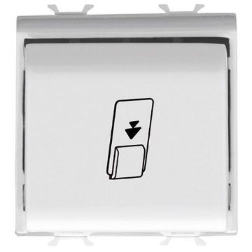 Cititor card LED Gewiss Chorus Monochrome 1P NA-16AX 2M Alb Satinat GW15039