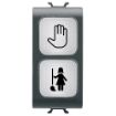 Indicator lampa dublu DND/MUR Gewiss Chorus Monochrome 1 modul Negru GW12736