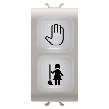 Indicator lampa dublu DND/MUR Gewiss Chorus Monochrome 1 modul Bej GW13736