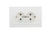 Priza Schuko Dubla Ovivo Mina ST Natural alb OV00441