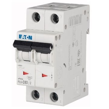 Siguranta automata Eaton 63A 2P 6kA PL6-C63/2 286573