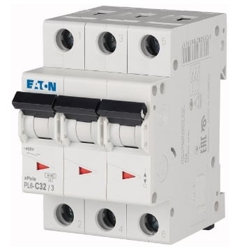 Siguranta automata Eaton 32A 3P 6KA PL6-C32/3 286604