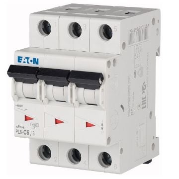 Siguranta automata Eaton 6A 3P 6KA PL6-C6/3 286598