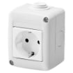 Priza aparenta Gewiss 2P+T 16A standard german IP40 GW27814