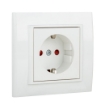 Priza Schuko Ovivo protectie copii Mina ST Natural alb OV00438
