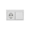 Intrerupator cu Priza Schuko Ovivo PT Nivo alba OV00678