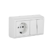 Comutator cu Priza Schuko Ovivo PT Nivo Alb OV00680