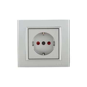 Priza Schuko cu Protectie Copii ST Mina Metalic argintiu OV00518