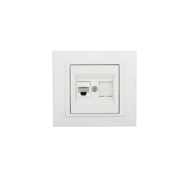 Priza Date Ovivo CAT6 Mina ST Natural Alb OV00445