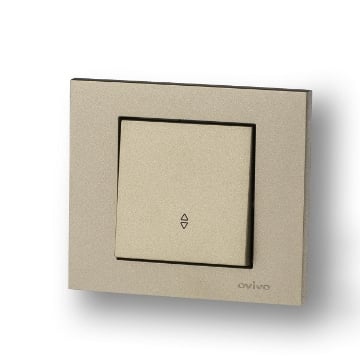 Intrerupator Cap Scara Ovivo ST Grano Metalic titan OV00206