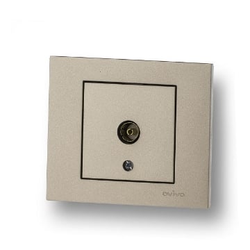 Priza TV de Trecere Ovivo ST Grano Metalic titan OV00238