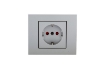 Priza Schuko ST Ovivo Grano Metalic argintiu OV00127