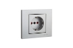 Priza Schuko ST Ovivo Grano Metalic argintiu OV00127