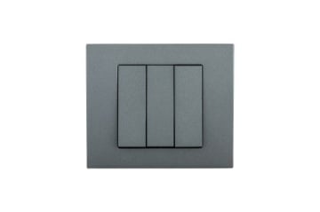 Intrerupator Ovivo Triplu ST Grano Metalic fumuriu OV00159
