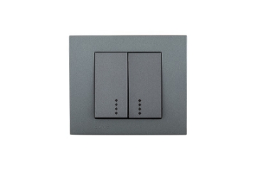 Comutator Ovivo cu Led ST Grano Metalic fumuriu OV00163