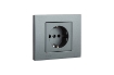 Priza Schuko Ovivo ST Grano Metalic fumuriu OV00177