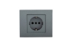 Priza Schuko Ovivo ST Grano Metalic fumuriu OV00177