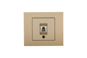 Priza Telefon Ovivo RJ11 623K ST Grano Metalic titan OV00233