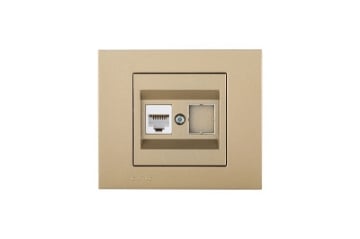 Priza Ovivo de Date CAT6 ST Grano Metalic titan OV00235