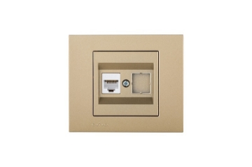 Priza Ovivo de Date CAT6 ST Grano Metalic titan OV00235