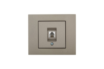 Priza Telefon Ovivo RJ11 623K ST Grano Met antracit OV00283