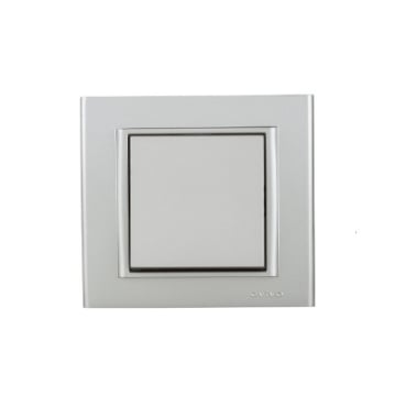 Intrerupator Ovivo Cruce ST Mina Metalic argintiu OV00508