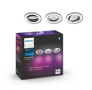Picture of Set 3 spoturi LED Philips Hue Centura White incastrate 3x5.7W White and Color Ambiance