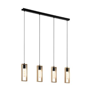 Lustra Eglo Littleton Black-Brown 49475