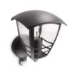 Aplica exterior Philips MyGarden Creek Black senzor miscare 60W PC02100