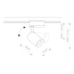 Spot pe profil LED Nowodvorski Iris White 8995 aluminiu alb