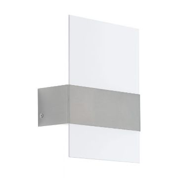 Aplica LED exterior Eglo Nadela Silver-White 93438 sticla alba