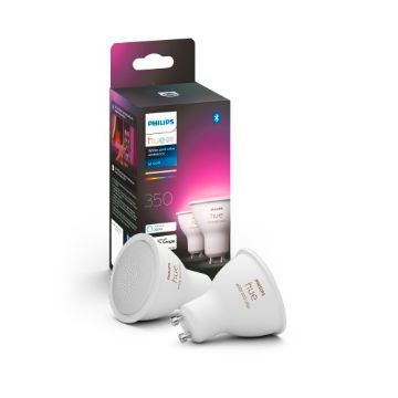 Picture of Set 2 becuri LED Philips Hue BT 4.3W GU10 White and Color Ambiance