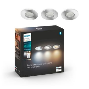 Picture of Set spoturi incastrate baie Philips Hue Adore Chrome BT 3x5W White Ambiance