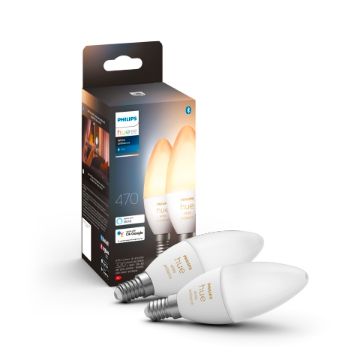 Picture of Set becuri LED Philips Hue E14 4W B39 BT White Ambiance 