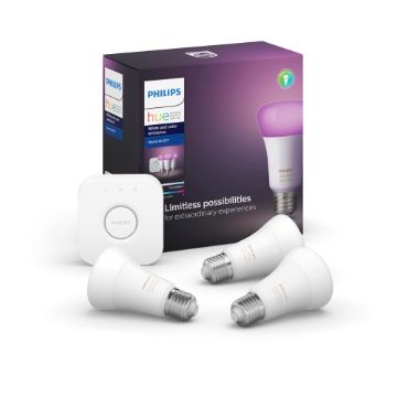 Poza cu Starter Kit Philips Hue E27 BT White and Color Ambiance PS03817