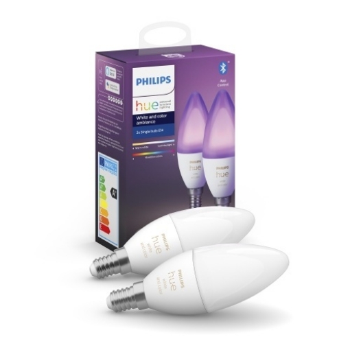 Set becuri LED Philips Hue BT 5.3W B39 E14 470LM White and Color Ambiance