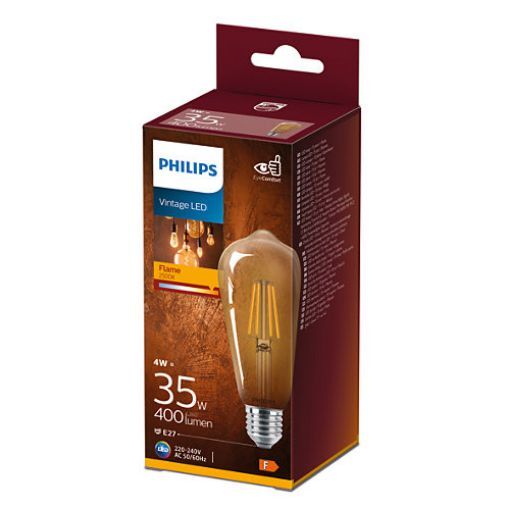 Imagine Bec LED Philips 4W ST64 E27 lumina calda 400LM Gold PS03876