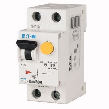 Siguranta diferentiala Eaton 1P+N 30mA 25A 6KA PFL6-25/1N/B/003