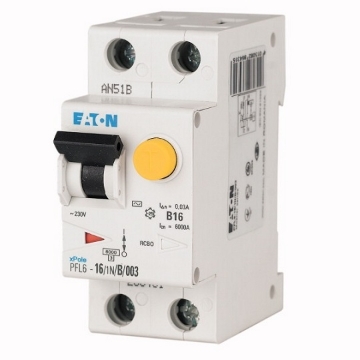 Siguranta diferentiala Eaton 1P+N 30mA 25A 6KA PFL6-25/1N/B/003