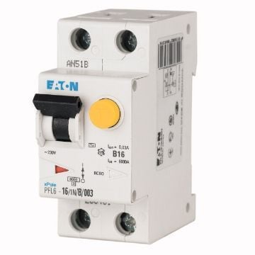 Siguranta diferentiala Eaton 1P+N 30mA 10A 6KA PFL6-10/1N/B/003