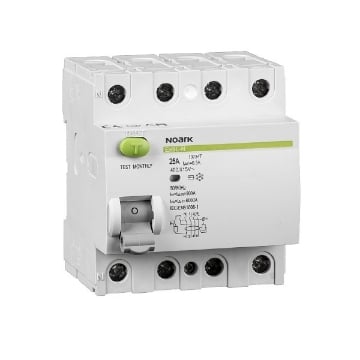 Intrerupator diferential Noark 4P 40A 6kA 30mA 400VAC IP20 108332